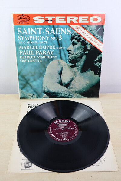 Saint-Saëns Marcel Dupré Detroit Symphony Orchestra Symphony No 3 LP 1958 STEREO