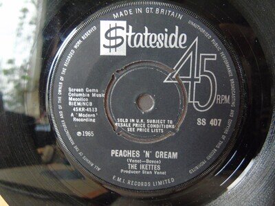 THE IKETTES PEACHES 'N' CREAM 1965 STATESIDE 7" EX NORTHERN SOUL