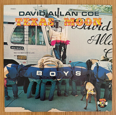 DAVID ALLAN COE - TEXAS MOON 1977 1ST UK CHARLY LABEL NM/EX