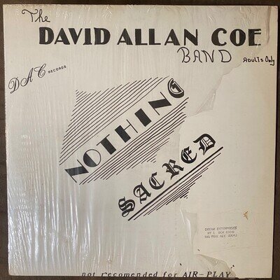 DAVID ALLAN COE BAND Nothing Sacred - Rare 1978 1st Press DAC LP - NM IN SHRINK