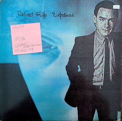 Robert Fripp Exposure Vinyl Record VG/G+ EGLP 101 1979