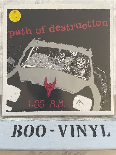 Path Of Destruction - 1:00 A.M. Rare Blue 7” Hardcore Vinyl Record NM / NM