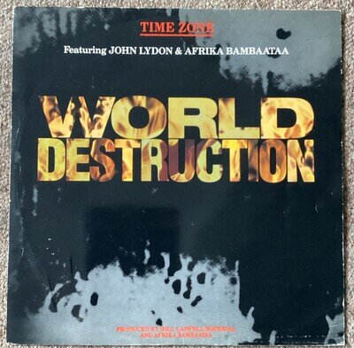 Time Zone World Destruction 12” Vinyl Single John Lyndon African Bambaataa