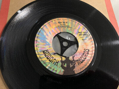 CURTIS MAYFIELD...MOVE ON UP....SUPERB RARE GERMAN FIRST ISSUE SINGLE..2011-080
