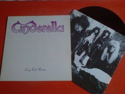 CINDERELLA Long Cold Winter Vinyl LP! 1988 Vertigo Embossed Sleeve
