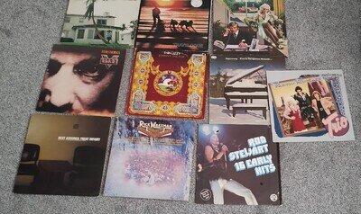 VINYL JOBLOT THIN LIZZY, ERIC CLAPTON, HUMAN LEAGUE, SUPERTRAMP, 10CC, ROD S