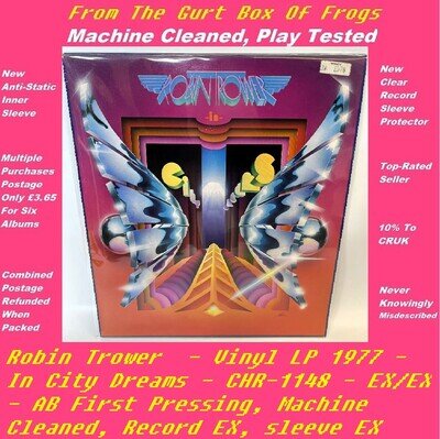 Robin Trower - Vinyl LP 1977 - In City Dreams - CHR-1148 - EX/EX - AB First Pre