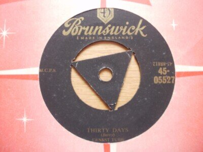 Ernest Tubb "Thirty Days" 1956 TRI Gold Brunswick 05527 EX Early 45