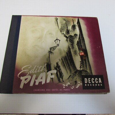 Edith Piaf "Chansons Des Cafes De Paris" 78rpm Record Album #A-697-1948-NM