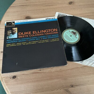 DUKE ELLINGTON MEETS COLEMAN HAWKINS - UK PRESSING LP ON HMV LABEL FROM 1963