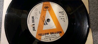 Rare CBS 7" DEMO - JAN & DEAN Yellow BALLOON pop.psych