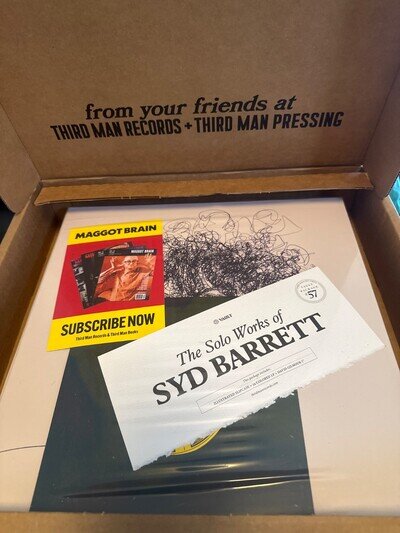 Syd Barrett Solo Works LP Box Set Package Third Man Vault 57, UNOPENED MAILER