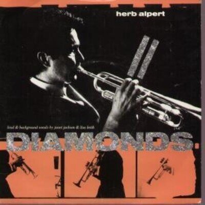 Herb Alpert Diamonds 7" vinyl UK A&m 1987 in pic sleeve USA605