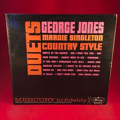 MARGIE SINGLETON & GEORGE JONES Duets Country Style 1962 USA Vinyl LP. Mercury