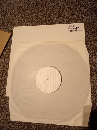 Oasis Columbia White Label Test Pressing 12 Archive Copy Super Rare Mint Vinyl