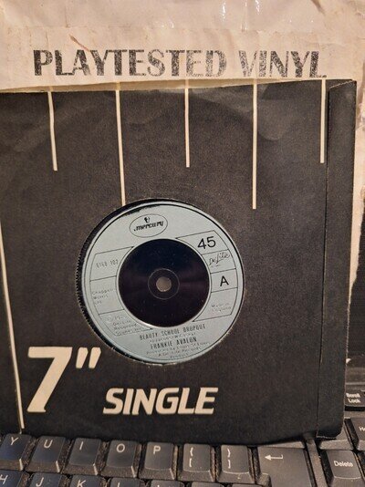 FRANKIE AVALON BEAUTY SCHOOL DROPOUT FOR THE MOVIE GREASE MERCURY VINYL VG++ 7"