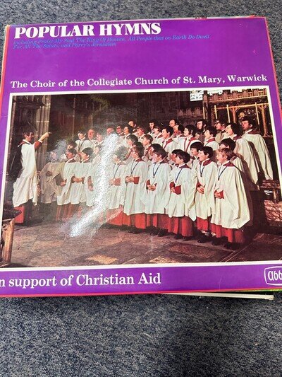 POPULAR HYMNS IN SUPPORT OF CHRISTIAN AID VINYL LP