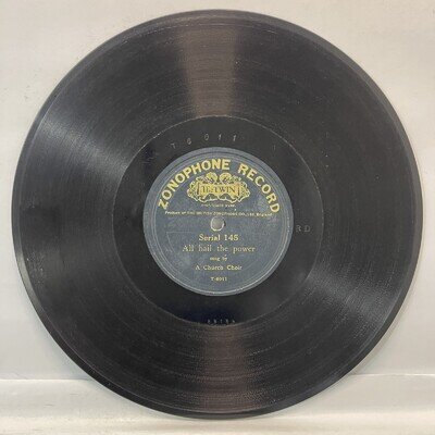 Zonophone Record Serial 145 Church Choir Hymns 78rpm Vintage British