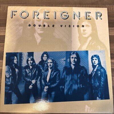FOREIGNER - DOUBLE VISION - 12" VINYL LP ALBUM RECORD & INNER - VG/EX