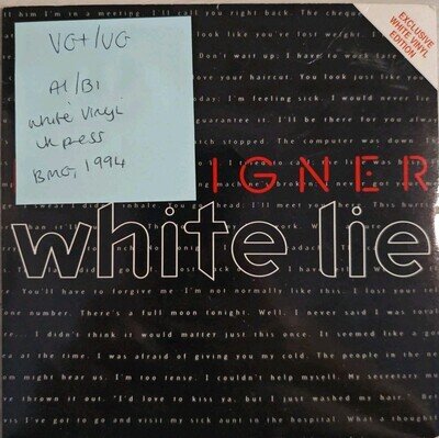 Foreigner White Lie White Vinyl Record VG+/VG BM110 1994