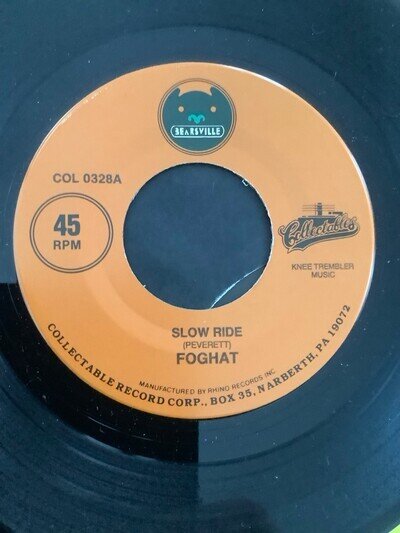 Foghat – Slow Ride / Fool For The City 7” vinyl .