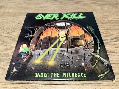 Overkill ‎– Under The Influence LP 1988 Megaforce - Original release 81865-1