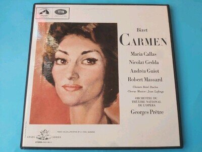 HMV SAN 140 BIZET: CARMEN 3 LP BOX SET (1964) MARIA CALLAS PRETRE 1ST ANGEL