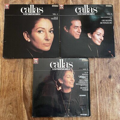 MARIA CALLAS - CALLAS L'INCOMPARABILE VOL 2, 3 & 5 MINT VINYL LP X 6 / FIRST