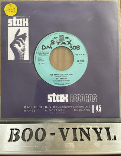 OTIS REDDING THE HAPPY SONG ( DUM DUM) 7'' UK 1968 Stax – 601040 VG+ / M