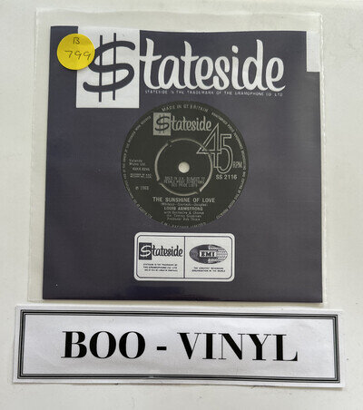 Louis Armstrong And His All Stars The Sunshine Of Love UK 45 7" single Jazz Ex