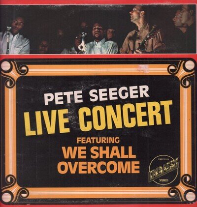 Pete Seeger Live Concert LP vinyl UK Embassy 1967 - small sticker on front of
