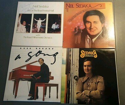 JOB LOT OF 8 X Neil Sedaka Vinyl Lps - ALL LISTED AND GRADED TWO SIGNED