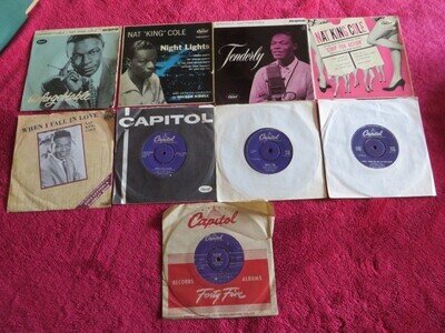 NAT KING COLE - 9 x UK/DUTCH CAPITOL E.P 's & SINGLE 45's - JAZZ R&B