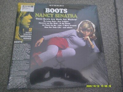NANCY SINATRA Boots 2021 LITA Clear Red & Metallic Silver vinyl NEW/SEALED