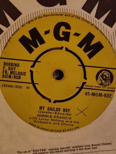 Connie Francis, My Sailor boy, Rare, VG+