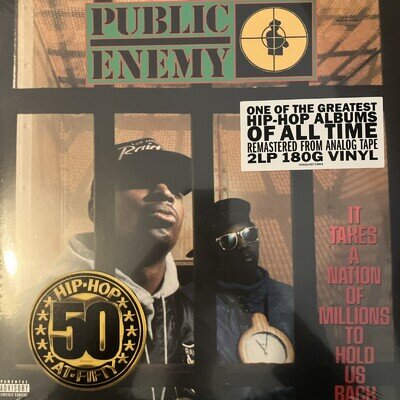 Public Enemy It Takes a Nation of Millions ,2 X BLACK VINYL SEALED SENT 1ST CLA.