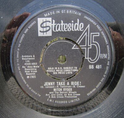 MITCH RYDER and the Detroit Wheels Jenny Take A Ride/Baby Jane (Mo-Mo Jane) 1966