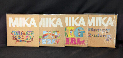 MIKA PACK OF 4 UNPLAYED 7 INCH SINGLES. GRACE KELLY. BIG GIRL YOU ARE BEAUTIFUL.