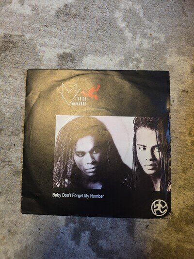 Milli Vanilli Baby Don't Forget My Number 7" Vinyl Single Record