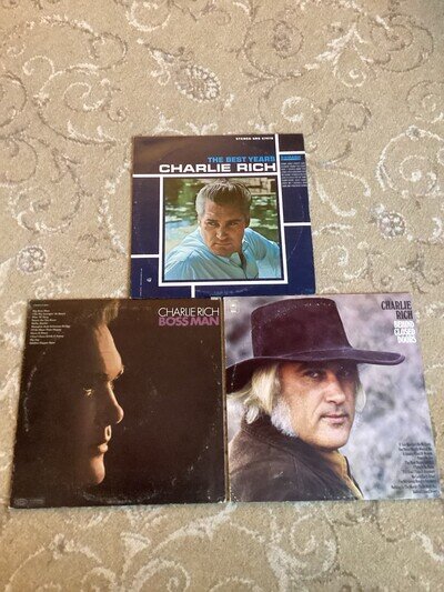 CHARLIE RICH - JOB LOT OF 3 AMERICAN ISSUE LPs