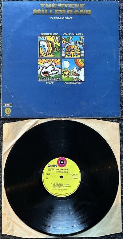 Steve Miller Band Your Saving Grace 12" Vinyl LP Capitol Record Album E-ST331 EX