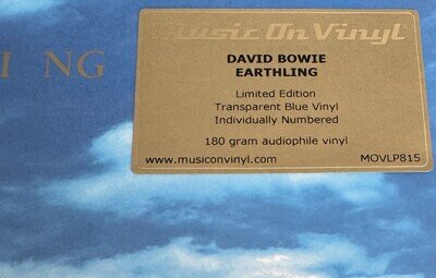 David Bowie : Earthling - Low Numbered - Blue - Unplayed - MOV - - Free Postage