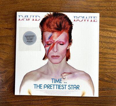DAVID BOWIE - TIME / THE PRETTIEST STAR - silver 7" Brooklyn Museum Exclusive