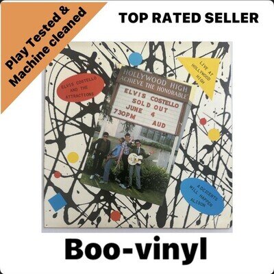 Elvis Costello and the Attractions ~ Live at Hollywood High 7” Vinyl Record EX