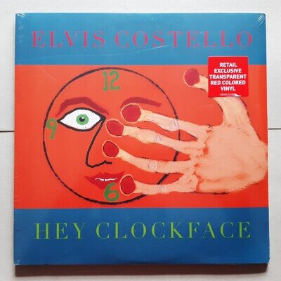 Elvis Costello Hey Clockface LP Red Vinyl new factory sealed + Promo sticker
