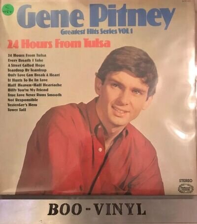 Gene Pitney: " Greatest Hits Volume 1. 24 Hours From Tulsa". Excellent Condition