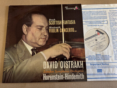 SDD 465 Bruch Scottish Fantasia Hindemith Violin Concerto David Oistrakh
