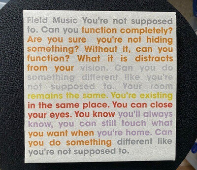Field Music - You're Not Supposed To vinyl 7"