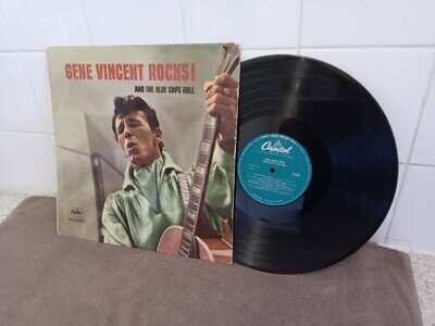 GENE VINCENT ROCKS BLUE CAPS ROLL UK TURQUOISE LABEL