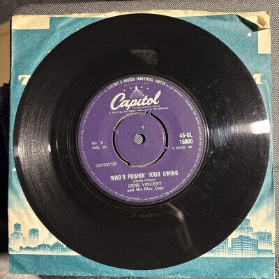 GENE VINCENT - WHO'S PUSHIN' YOUR SWING Capitol 45-CL 15000